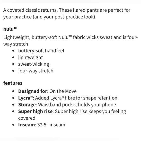 Lululemon Groove Super-High-Rise Flared Pant *Nulu - Picture 5 of 11